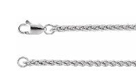 2.5mm Sterling Silver Wheat Chain