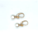 Pearl and Diamond Dangle Earrings