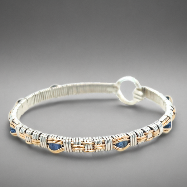 Williamsburg woven Bangle with Blue Sapphire