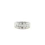 Men’s Channel Set Diamond and Platinum Wedding Band