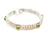 Elite Williamsburg Woven Peridot Gemstone Bangle