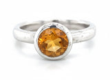 Citrine Solitaire Bezel Ring