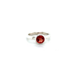 Garnet Solitaire Bezel Ring