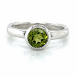 Peridot Solitaire Bezel Ring