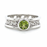 Petite Round Connection Ring 5mm Peridot