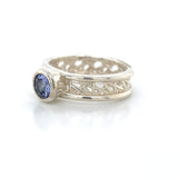 Petite Round Connection Ring 5mm Tanzanite
