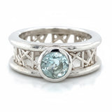 Round Connection Ring 6mm Light Blue Topaz