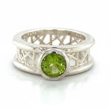 Round Connection Ring 6mm Peridot