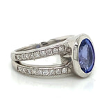 3 Carat Oval Tanzanite Split Shank