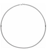 14 Karat White Gold Cuban Link Chain