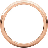 2 mm Rose Gold Comfort Fit Classic Wedding Band