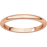 2 mm Rose Gold Comfort Fit Classic Wedding Band