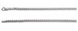 3.5 mm Silver Miami Cuban Link Chain with Lobster Clasp