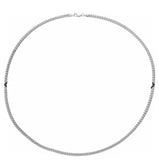 3.5 mm Silver Miami Cuban Link Chain with Lobster Clasp