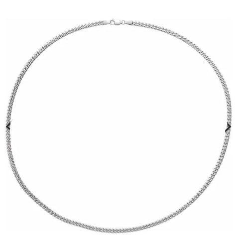 3.5 mm Silver Miami Cuban Link Chain with Lobster Clasp