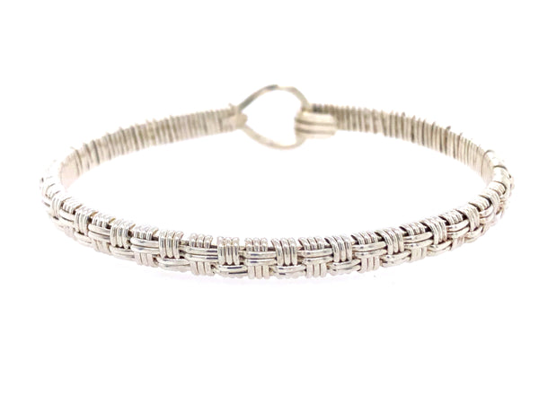 Basket Weave Bangle Bracelet
