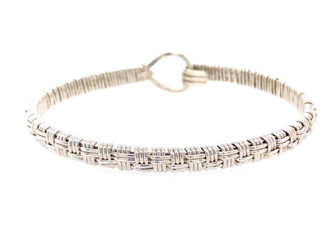 Basket Weave Bangle Bracelet