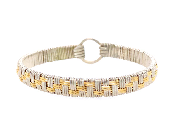 Elite Basket Weave Bangle Bracelet