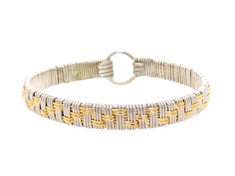 Elite Basket Weave Bangle Bracelet