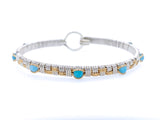 Larimar Basket Weave Bangle Bracelet