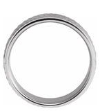 Beveled-Edge Band with Hammer Finish