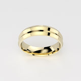 Double Groove Men's Wedding Band