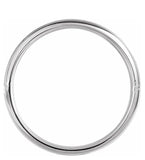 Half Round Grooved Men's Wedding Band