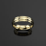 Classic Grooved Men's Wedding Band