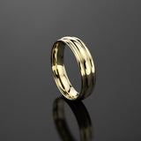 Classic Grooved Men's Wedding Band