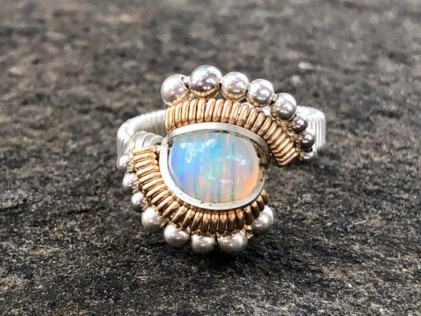 Ethiopian Opal Beaded Ring