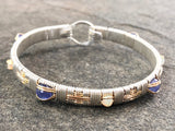 Ethiopian Opal and Tanzanite South West Elite Bangle Bracelet