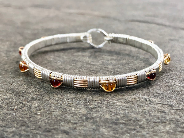 College Colors Classic Gemstone Bangle (Virginia Tech)