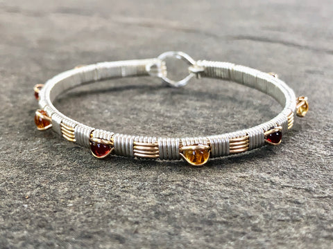 College Colors Classic Gemstone Bangle (Virginia Tech)