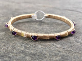 Amethyst Classic Design Bangle Bracelet