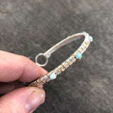 Larimar Basket Weave Bangle Bracelet