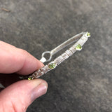 Peridot Basket Weave Bangle Bracelet