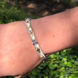 Ethiopian Opal and Tanzanite South West Elite Bangle Bracelet