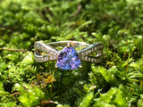 Tanzanite Trillion Split Band Ring