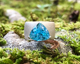 Trillion Swiss Blue Topaz Statement Ring