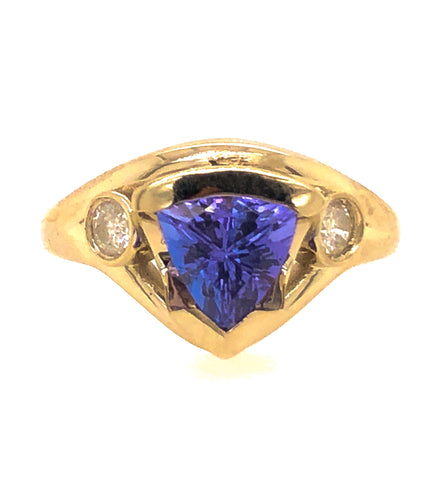 Trillion Tanzanite Flow Ring