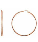 Large Classic Gold Tube Earrings