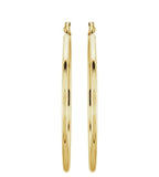 Large Classic Gold Tube Earrings