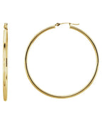 Large Classic Gold Tube Earrings