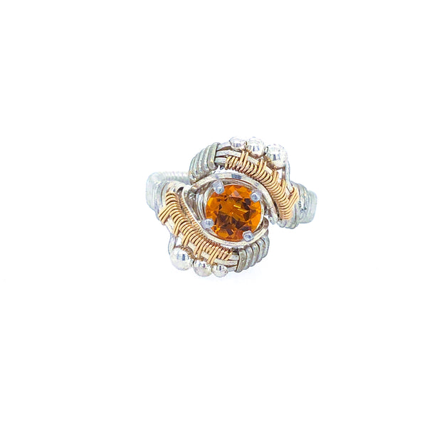 Andromeda Citrine Ring