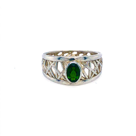 Green Tourmaline Petite Connection Ring