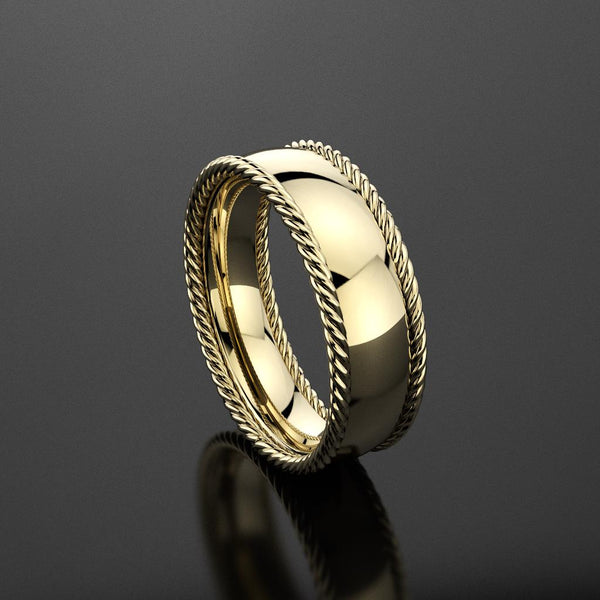 Classic Rope Men's Wedding Band