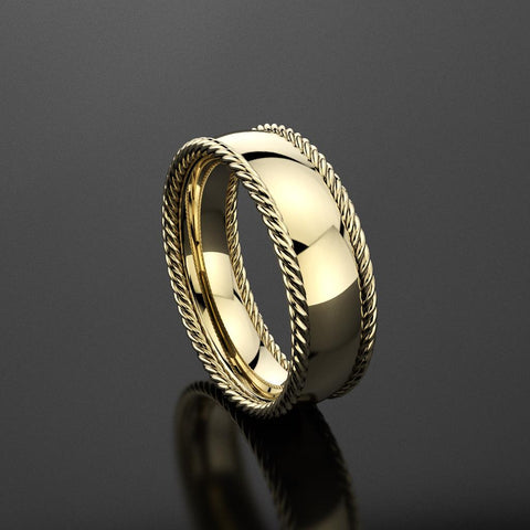Classic Rope Men's Wedding Band