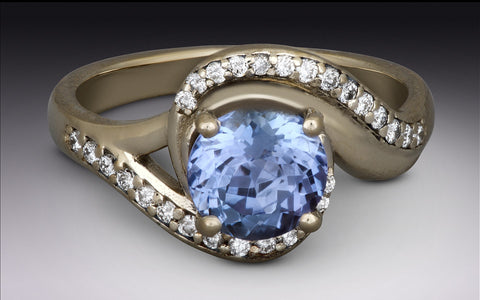 Tanzanite Swirl Ring