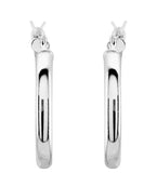 Sterling Silver Tube Hoop Earrings