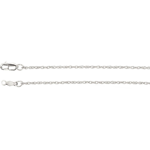 Sterling Silver 1.25mm Rope Chain
